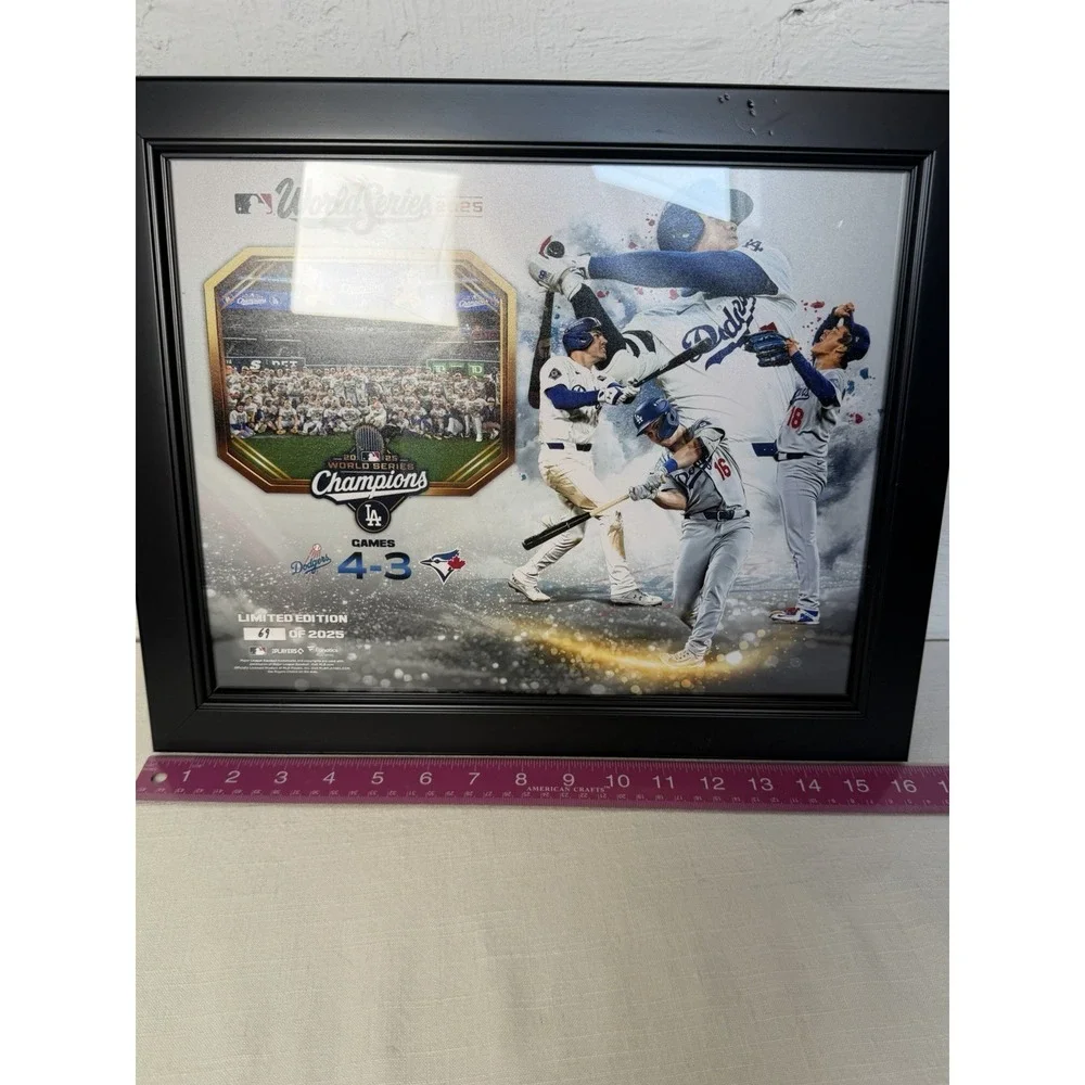 2025 LA Dodgers World Series Champions Framed Photo LE #69/2025 Fanatics MLB